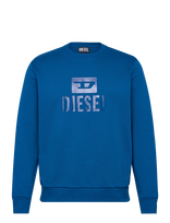 Diesel - S-Gir-Crewneck Tone On Tone Felpa - Megztinis - Mėlyna