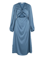 Vila - Vischasta L/S Cut Out Midi Dress - Iki kelių ir midi suknelės - Mėlyna