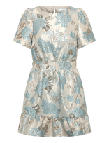 Vila - Viothea O-Neck L/S Short Dress/Dc/Ln - Trumpa suknelė - Balta