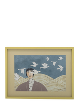 Bloomingville - Flyvielle Illustration W/ Frame - Iliustracijos - Geltona