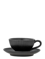 Bloomingville - Neri Cappuccino Cup W/Saucer - Kavos puodelis - Juoda