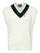 Polo Ralph Lauren - Relaxed Fit Cricket Sweater Vest - Megzta liemenė - Kreminė spalva