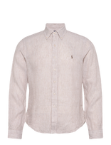 Polo Ralph Lauren - Custom Fit Striped Linen Shirt - Lininiai marškiniai - Smėlio