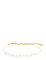 Timi Of Sweden - Loanna - Delicate Pearl Bracelet Stainless Steel - Perlų apyrankė - Aukso