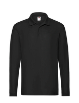 Fruit Of The Loom - Premium Long Sleeve Polo - Marškinėliai ilgomis rankovėmis - Juoda