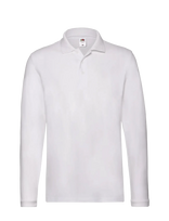 Fruit Of The Loom - Premium Long Sleeve Polo - Marškinėliai ilgomis rankovėmis - Balta