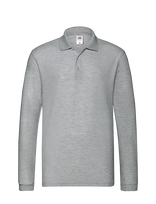 Fruit Of The Loom - Premium Long Sleeve Polo - Marškinėliai ilgomis rankovėmis - Pilka