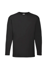 Fruit Of The Loom - Valueweight Long Sleeve T - Marškinėliai ilgomis rankovėmis - Juoda