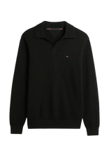Tommy Hilfiger - Seasonal Structure Ls Johnny - Polo marškinėliai ilgomis rankovėmis - Juoda