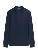 Tommy Hilfiger - Ls Gifting Interlock Crest Polo - Marškinėliai ilgomis rankovėmis - Tamsiai mėlyna
