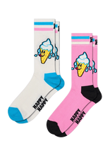 Happy Socks - 2-Pack Ice Cream Socks - Įprastos kojinės - Balta