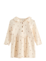 Lindex - Ribbed Dress With Long Sleeves - Suknelė ilgomis rankovėmis - Balta