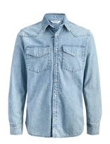 Jack & Jones - Jjewestern Jjshirt At 187 Noos - Džinsiniai marškiniai - Mėlyna