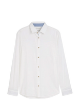 Tom Tailor - Cotton Linen Shirt - Lininiai marškiniai - Balta
