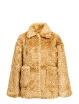 Object - Objfai L/S Oz Fake Fur Jacket Aw Fair 25 - Dirbtinis kailis - Ruda