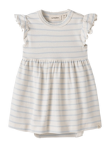 Lil'Atelier - Nbfgeo Ber Capsl Loose Body Dress Lil - Marškinėliai trumpomis rankovėmis - Balta