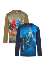 Lego Wear - Lwtaj 118 - 2 Pack T-Shirt L/S - Ilgarankoviai marškiniai - Chaki spalva