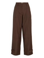 ROUGE EDIT - Rouames Rw Wf F/L Trouser - Plačios kelnės - Ruda