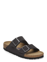 Birkenstock - Arizona Sfb Lenb - Plokščiapadžiai sandalai - Juoda