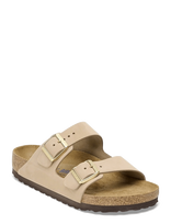 Birkenstock - Arizona Sfb Lenb Sandcastle - Plokščiapadžiai sandalai - Smėlio