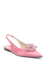 Custommade - Fiona Crystal Satin - Plokščiapadžiai bateliai su dirželiu - Rožinė