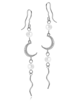 Sistie - Sirena - Kabantys auskarai - Sidabro