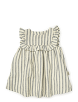 Cam Cam Copenhagen - Betty Dress, 80 Cm - Gots - Gold Flower - Suknelė trumpomis rankovėmis kūdikiui - Kreminė spalva
