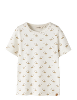 Lil'Atelier - Nmmgayo Sor Ss Slim Top Lil - Marškinėliai trumpomis rankovėmis - Kreminė spalva
