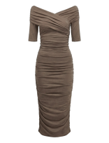 Object - Objlevih 2/4 Cross Over Dress E Tne 26 - Iki kelių ir midi suknelės - Ruda