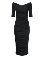 Object - Objlevih 2/4 Cross Over Dress E Tne 26 - Iki kelių ir midi suknelės - Juoda