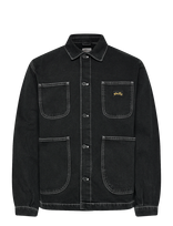 Stan Ray - Coverall Jacket - Washed Black Denim - Džinsinis švarkas be pamušalo - Juoda