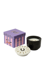 Paddywax - Doftljus Charmed Horseshoe  226 G- Svart Glas Med Lock I Keramik - Tabac & Pine - Kvapni žvakė - Marga / raštuota