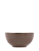 Aida - Confetti Chocolate Skål M/Relief Porcelæn 1 Stk 14 Cm. - Vaisių dubenėlis - Ruda