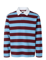 Selected - Slhrelaxcasper Ls Stripe Polo - Marškinėliai ilgomis rankovėmis - Burgundiška splava