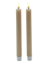 Sirius Home - Sille Krone 2 Stk. Sæt, Ø2X25Cm, Light Caramel - LED žvakė - Smėlio