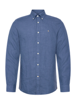 Morris - Douglas Linen Shirt-Classic Fit - Lininiai marškiniai - Mėlyna