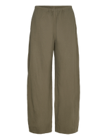 Weekday - Low Rise Loose Pull-On Trousers - Plačios kelnės - Chaki spalva