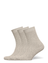 Organic Basics - Core Crew Rib Socks 3-Pack - Įprastos kojinės - Pilka