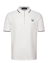 Fred Perry - Crepe Pique Polo Shirt - Marškinėliai trumpomis rankovėmis - Balta