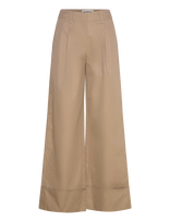 ROUGE EDIT - Roufrancie Rw Wf F/L Trouser/3 - Plačios kelnės - Smėlio
