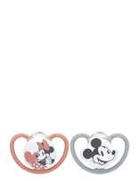 NUK - Space Pacifier Mickey Red/Grey, Size 6-18 Months - Čiulptukas - Pilka