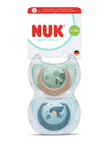 NUK - First Choice Turtle/Whale, Size 18-36 Months - Čiulptukas - Marga / raštuota