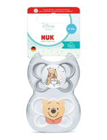 NUK - Perfect Match Air Winnie The Pooh, Size 0-6 Months - Čiulptukas - Marga / raštuota