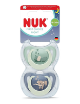 NUK - First Choice Night Hippo/Koala, Size 18-36 Months - Čiulptukas - Marga / raštuota