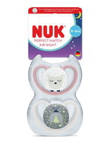 NUK - Perfect Match Air Night Sheep, Size 0-6 Months - Čiulptukas - Marga / raštuota
