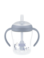NUK - Perfect Match Learner Bottle Straw 150 Ml, Penguin - Gertuvė - Mėlyna