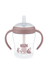 NUK - Perfect Match Learner Bottle Straw 150 Ml, Bear - Gertuvė - Rožinė