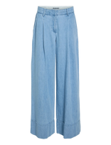 ROUGE EDIT - Roufrancie Mae Rw Wf F/L Trouser/1 - Plačios kelnės - Mėlyna