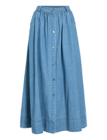 ROUGE EDIT - Roudelila Hw Denim Ankle Skirt - Džinsinis sijonas - Mėlyna