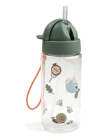 Done By Deer - Straw Bottle Tiny Trails Green 350 Ml - Gertuvė - Chaki spalva